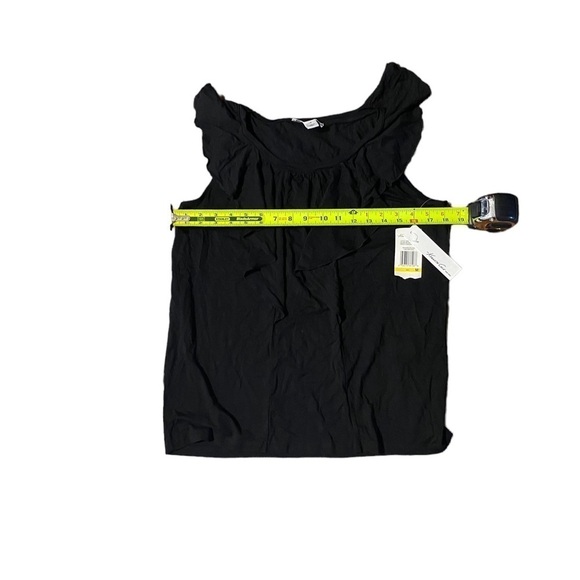 New Kenneth Cole New York Women’s Black Sleeveless Tank Ruffle Size Medium NWT - Picture 6 of 14
